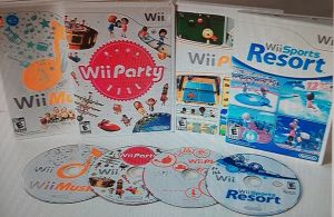 ЛОТ от семейни игри: Wii Party•Wii Sports Resort•Wii Play+Wii Music за NINTENDO Wii