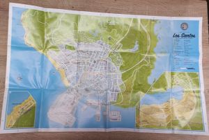 Kартата на града Los Santos от GTA 5 • Grand Theft Auto V за ПС3 / PS3