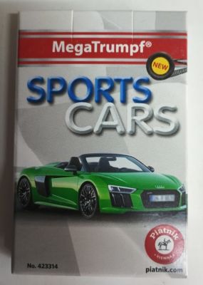 Карти за игра на Quartett от Piatnik® - SPORTS CARS # MegaTrumpf (2025 • NEW)