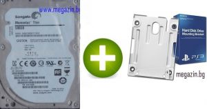 Хард Диск Seagate 500 гб за PS3 / Playstation3 Super Slim + Шина за монтаж